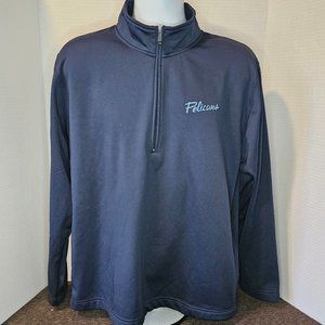 Vantage Long Sleeve 1/2 Zip, Large, Navy Blue